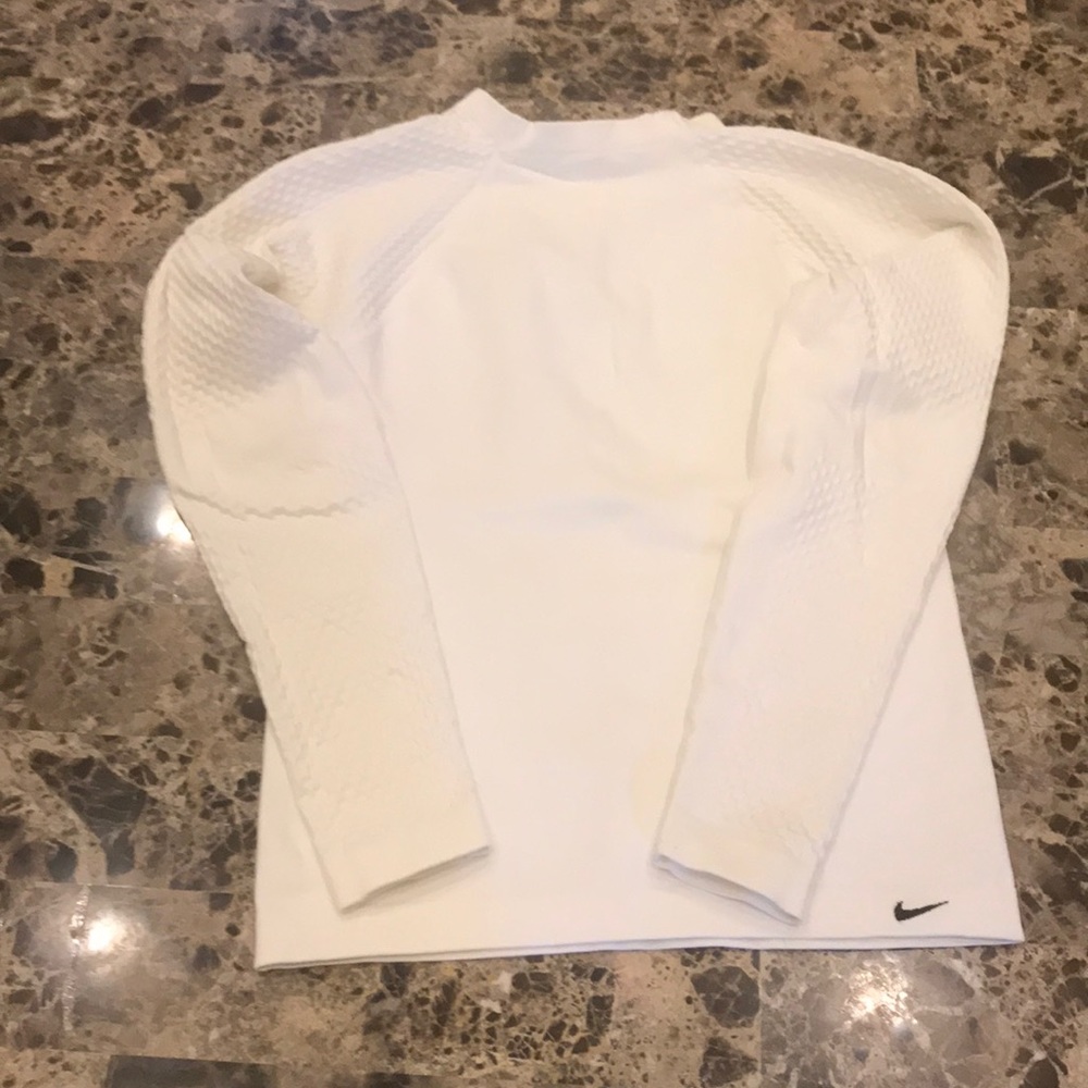 Nike Athletic White Long Sleeve Top M/L - Picture 5 of 5